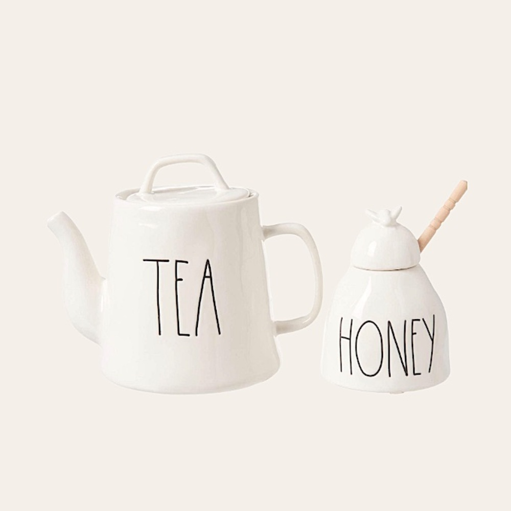 Rae Dunn Honey Pot & Teapot Set